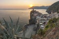 Vernazza village at sunset