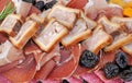 Verneuil sur Seine; France - may 6 2020 : close up of an assortment of cold meats