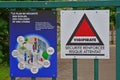 Verneuil sur Seine , France - may 18 2020 : sign of assassination attempt risk