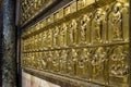 Vernice - October 05: tourists visit the famous Pala Doro in the Basilica die San Marco on October 05, 2017 in Venice Royalty Free Stock Photo