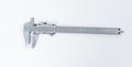 Vernier calipe or caliper. Precision measuring tools from silver steel.on a white background