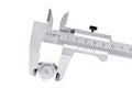 A Vernier caliper bolt size measurement. Royalty Free Stock Photo