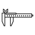 Vernier caliper icon outline vector. Dial calliper Royalty Free Stock Photo