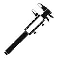 Vernier caliper icon, simple style