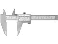 Vernier caliper isolated on white Royalty Free Stock Photo