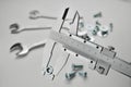 Vernier caliper measuring Royalty Free Stock Photo