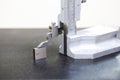 Vernier high calibration with gauge block Royalty Free Stock Photo