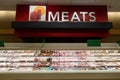 Meat department in a grocery store Royalty Free Stock Photo