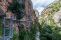 Vero river canyon in Alquezar, Spain Royalty Free Stock Photo