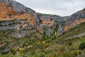 Vero river canyon from the lookout point, Alquezar, Spain Royalty Free Stock Photo