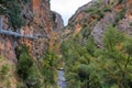 Vero river canyon from the lookout point, Alquezar, Spain Royalty Free Stock Photo