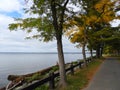 Verona Beach walking trail on Oneida Lake NYS in Autumn