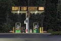 VERONA BEACH, NEW YORK - SEPTEMBER 02, 2019: Exterior of View of Maple Leaf Market Fuel Pumping Station