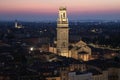 Verona Cathedral at dusk