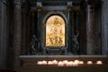 Verona Cathedral the interior - Golden statue of Virgin Mary and Christ