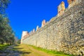 Verona city panoramic path ancient walls Italy Royalty Free Stock Photo