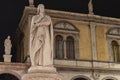 Verona dante statue night