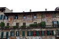 Ancient decorated palace in Piazza delle Erbe in Verona