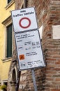 Italian traffic signs announcing Limited Traffic Zones