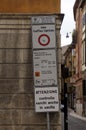 Traffic signs announcing Limited Traffic Zones