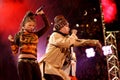 Black Eyed Peas in concert during the musical event Royalty Free Stock Photo