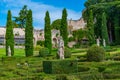 Verona, Italy, August 26, 2021: Giardino Giusti garden in Italia