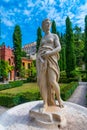 Verona, Italy, August 26, 2021: Giardino Giusti garden in Italian town Verona Royalty Free Stock Photo