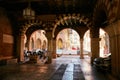 VERONA, ITALY - AUGUST 17, 2017: passage to the courtyard of the building under the arches. Royalty Free Stock Photo