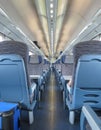 Train seats empty useful as travel concept