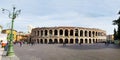 Whole Arena Verona, Roman amphitheater, panoramic photo. Royalty Free Stock Photo