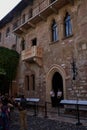 Verona, Italy - July 13, 2022 - the House of Juliet Capulet (Giulietta Capuleti) with balcony Royalty Free Stock Photo