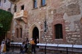 Verona, Italy - July 13, 2022 - the House of Juliet Capulet (Giulietta Capuleti) with balcony Royalty Free Stock Photo