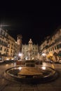 Verona, Italy July 17, 2013. Statue of the Madonna on Piazza delle Erbe at Night Veneto Royalty Free Stock Photo