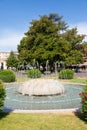 Verona, Italy - June 2022: the Fountain of Alps, located in Piazza Bra garden