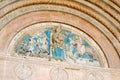 Verona, Italy - entrance portal of the cathedral of Santa Maria Assunta