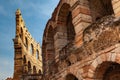 Verona, Italy Ã¢â¬â March 2019. Arena di Verona an Ancient roman amphitheatre in Verona, Italy named as UNESCO World Heritage Site Royalty Free Stock Photo