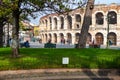 Verona, Italy Ã¢â¬â March 2019. Arena di Verona an Ancient roman amphitheatre in Verona, Italy named as UNESCO World Heritage Site Royalty Free Stock Photo