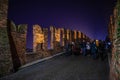 Verona, Italy Ã¢â¬â March 2019. Castelvecchio Bridge, Brick & marble bridge with 3 spans & arches, built in the 14th century &