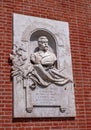 Verona, Italy - 06 May 2018: The memorable bas-relief dedicated to Benedetto Cairoli on the building, located on
