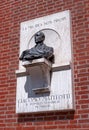 Verona, Italy - 06 May 2018: A memorial bas-relief dedicated to Giacomo Matteotti on Independence square. Giacomo