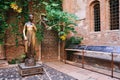 VERONA, ITALY - MAY, 2017: Patio and statue Juliet, Verona, Ital Royalty Free Stock Photo