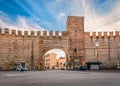 The medieval city walls of Verona in Veneto, Italy. Royalty Free Stock Photo
