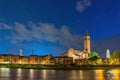 Verona Italy, night city skyline at Adige river Royalty Free Stock Photo