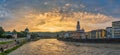 Verona Italy, panorama sunrise city skyline