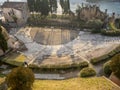 Verona, Italy. The Roman theatre of Verona is an ancient Roman theatre in the city center along the river Adige Royalty Free Stock Photo