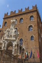 Verona, Italy Scaliger Tombs. Arche scaligere, Gothic funerary monument enclosed by iron grilles