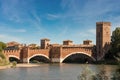 Verona Italy - Scaligero Bridge of Castelvecchio Royalty Free Stock Photo