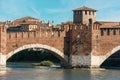 Verona Italy - Scaligero Bridge of Castelvecchio Royalty Free Stock Photo