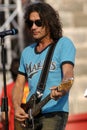 Luciano Ligabue, during the rehearsals of the show Royalty Free Stock Photo