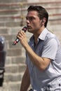 Tiziano Ferro during the rehearsals of the show Royalty Free Stock Photo